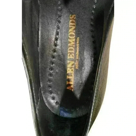 Allen Edmonds men’s Oxford dress shoes black feather welt Port Washington